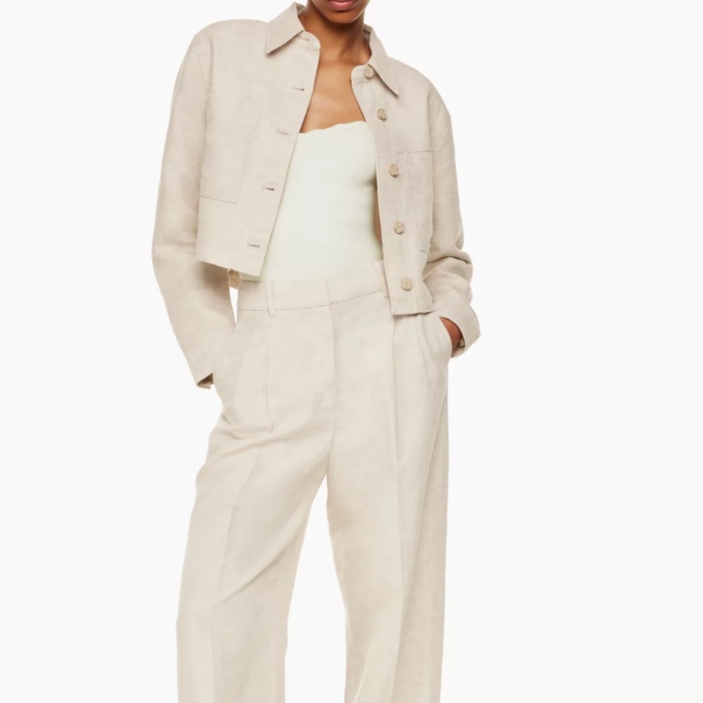 Wilfred NWT Little Crop Linen Jacket